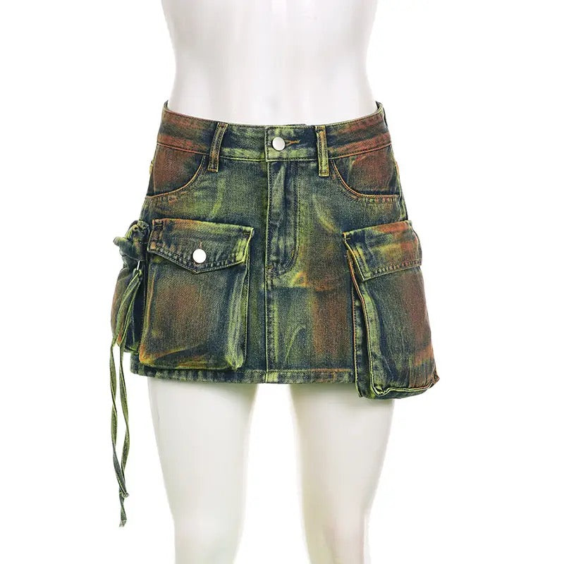 Toxic Girl Cargo Skirt Set