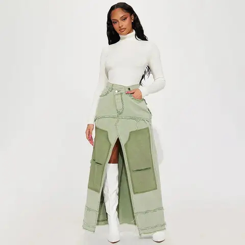 Kiki's Cargo Style Patchwork Skirt