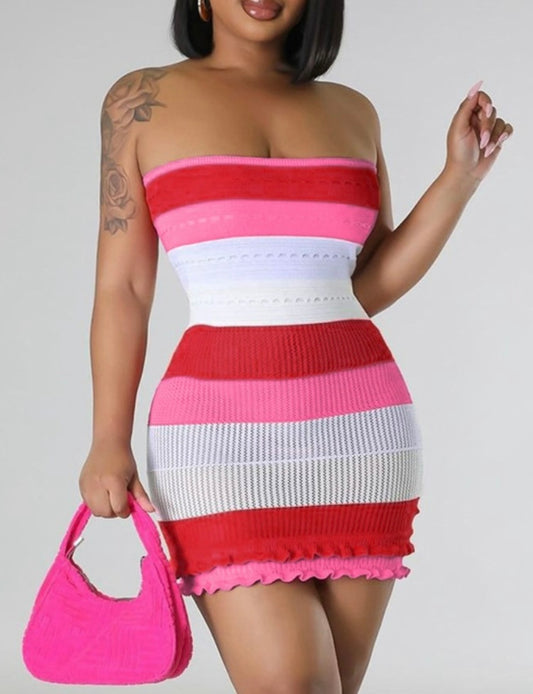 Rainbow Tube Top dress