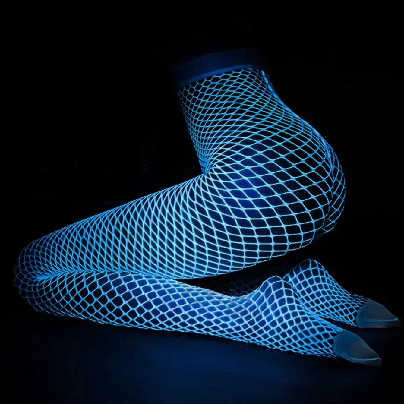 LETNES’ Glow In the Dark Flourecent Fish Net Tights