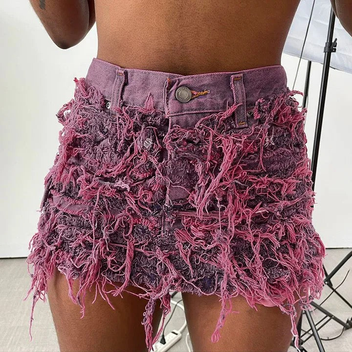 Rodeo Tassel Mini Skirts