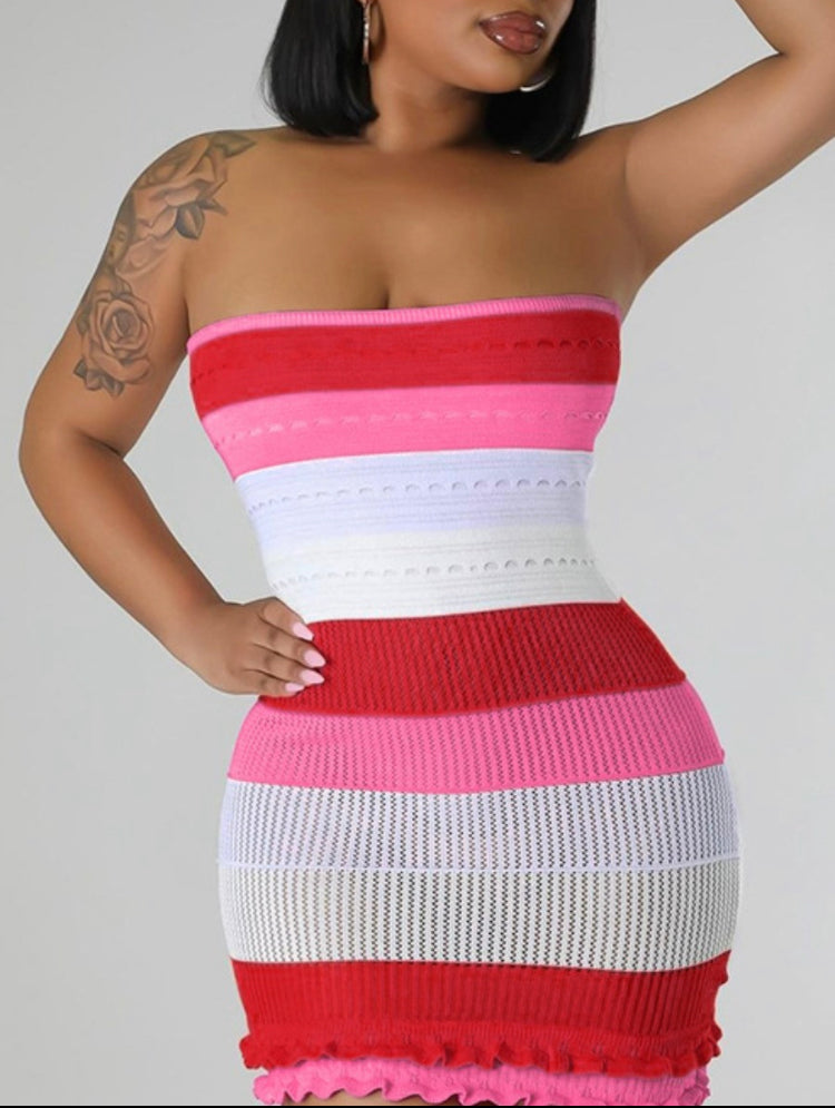 Rainbow Tube Top dress