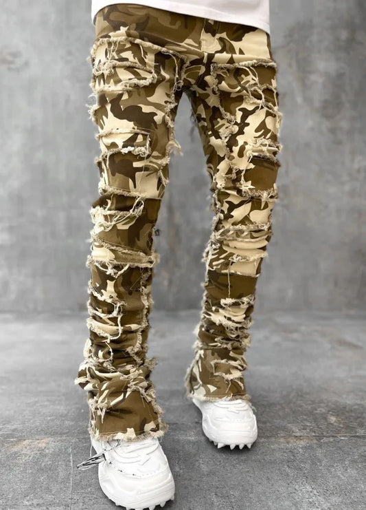 Men Camo Ruffle Billionaire Stacks