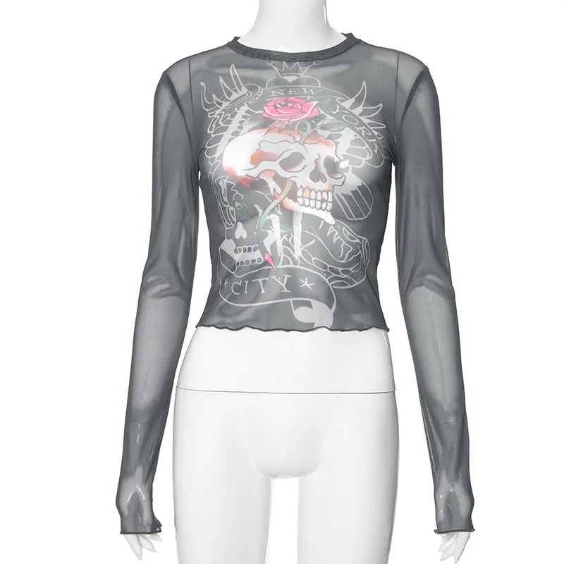 LETNES’ Digital Print Mesh T-Shirt