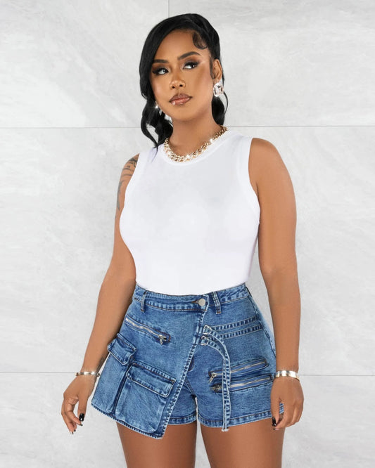 Bry’s Denim Cargo Skort