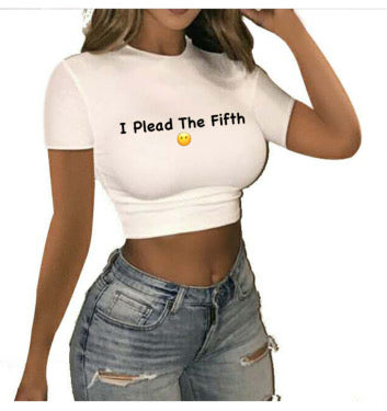 Woody’s (I Plea The FIFTH) Crop Top