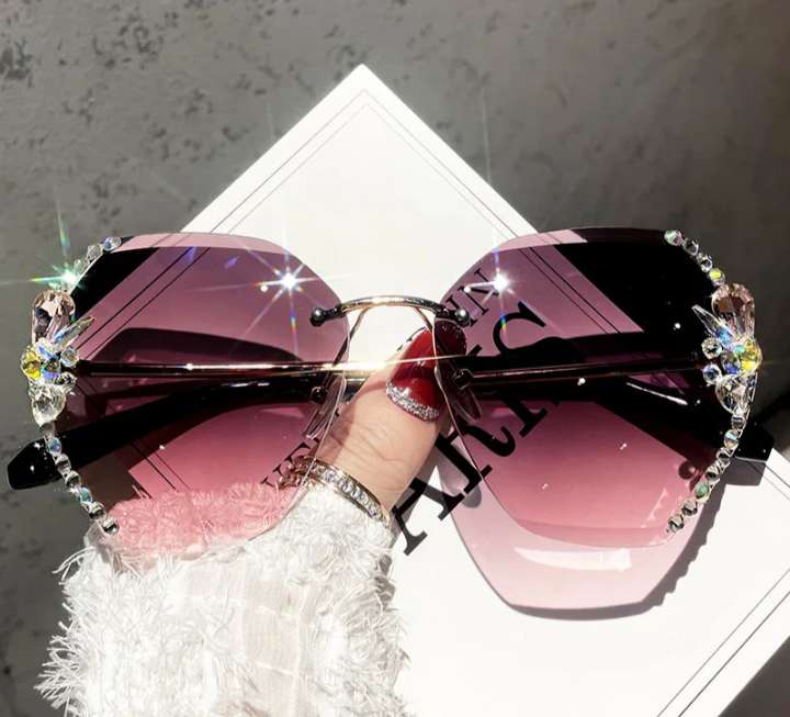 Rhinestone Beauty Mark Sunglasses